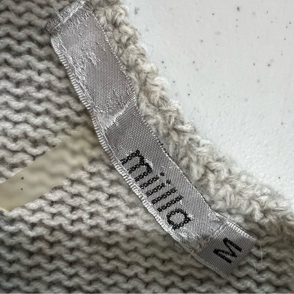 Miilla Rabbit Fur Nylon Blend Sweater Poncho Cape Batwing Sleeves Gray Medium - Picture 11 of 12